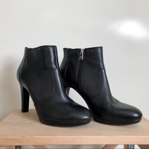 rockport black leather boots